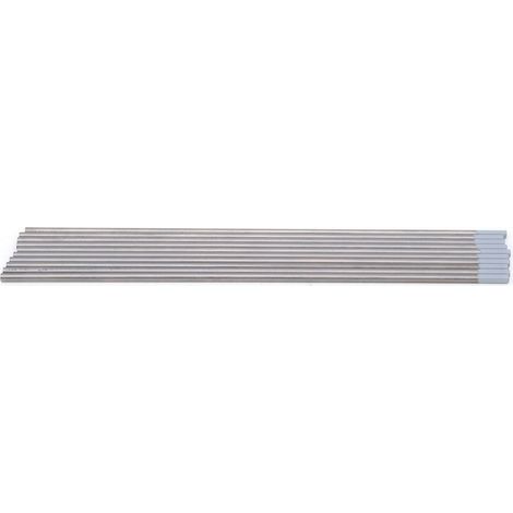 10 Cer-Wolfram-Elektroden für das WIG-Argon-Lichtbogenschweißen, nadelförmig, grauer Kopf WC20, 3 x 175 mm (1/5)