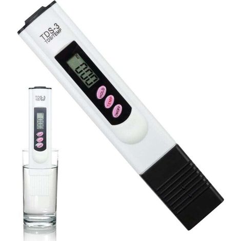Digitales Wasserqualitätsmessgerät (TDS), LCD-Anzeige, Messbereich 0–9990 ppm, Messgenauigkeit 2 %, tragbar