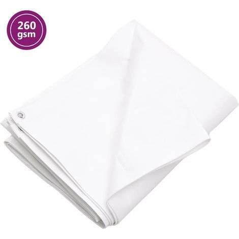 Bâche 260 g/m² 3 x 4 m PEHD blanc (1/5)
