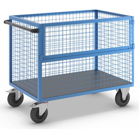 eurokraft pro, Chariot-caisse, panneaux grillagés en acier, (1/5)
