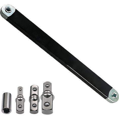 Chiave a cricchetto con prolunga da 3/8" - Chiave a braccio lungo - Prolunga per bussola ad alte prestazioni - Per riparazioni di auto, camion, moto, meccanici amatoriali, garage e officine. (1/5)