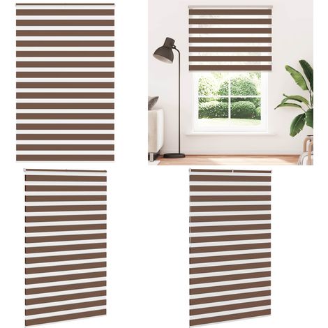 vidaXL Zebrarollo Braun 145x200 cm Stoffbreite 140,9 cm Polyester (1/5)