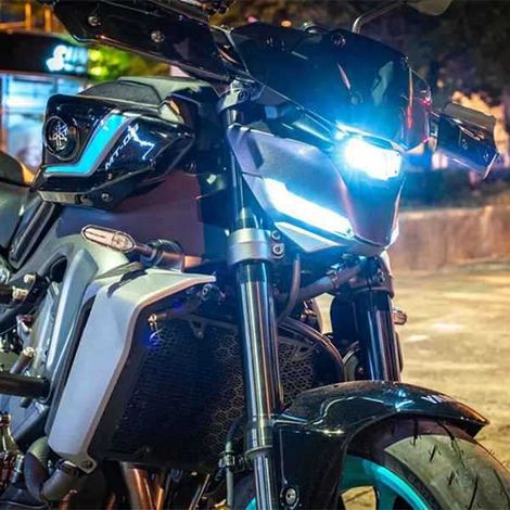 Suitable for 24-25mm Yamaha MT09 motorcycle headlight cover/protective cover (1/4)