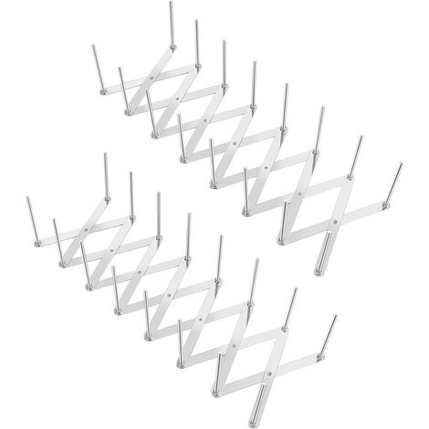 Soporte ajustable de acero inoxidable de 2 piezas para tapa de olla, soporte para costillas, soporte de acero inoxidable para preparar costillas o asados. (1/5)