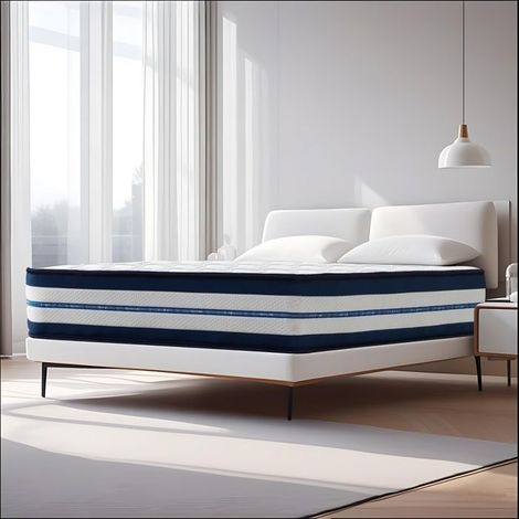 Matelas - YIDATONG - Hybride - 140x200 cm - Ép. 26 cm - Ressorts ensachés & mousse à mémoire (1/5)