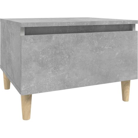 Table d'appoint table basse avec tiroir 50 x 46 x 35 cm en bois d'ingénierie gris DEC032455