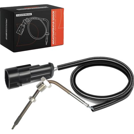 Sensor de temperatura, longitud 635 mm, tamaño de rosca M14x1.5, tipo de sensor PTC, 2 contactos de conector, color del conector negro. (1/5)