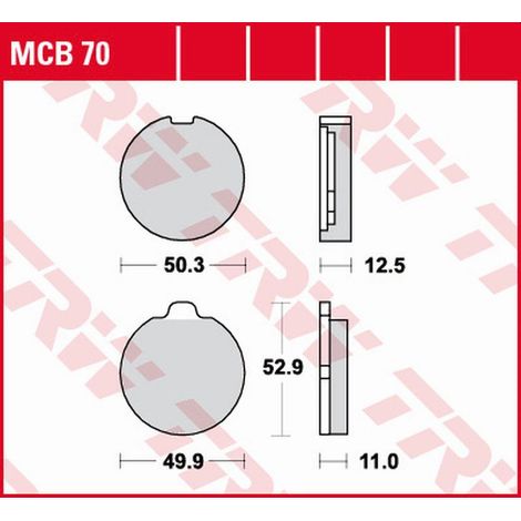 Pastillas de freno TRW ZF KH035 orgánicas para Suzuki GS 400/750 '77-'79, GS 850 '79-'81 (delanteras).