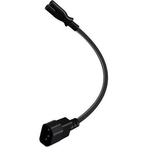 Câble adaptateur d'alimentation avec connecteur IEC320 C14 (3 broches) vers connecteur C7 (2 broches, figure 8)