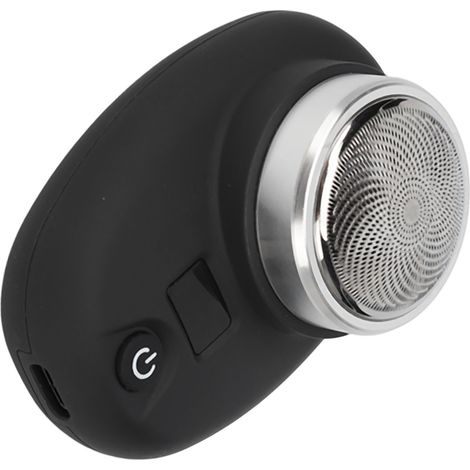 Tondeuse à barbe électrique sans fil mini rechargeable USB, affichage LED, étanche, coupe-cheveux pour homme, noir mat (1/5)