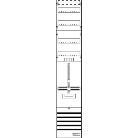 ABB Striebel & John DF19G1V Zählerfeld 9RE 1Z+2RE vorverdrahtet mit Zählerkreuz