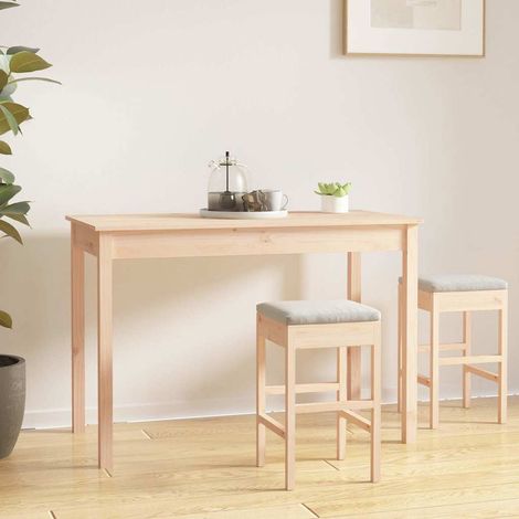 vidaXL Mesa de comedor madera maciza de pino 110x55x75 cm (1/5)