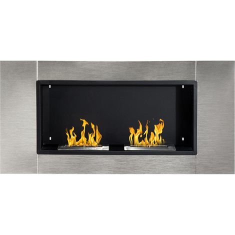 Double brûleur 3L et 13600 BTU Chaleur d'ambiance Cheminée bioéthanol murale d'intérieur 110x54 cm (1/5)