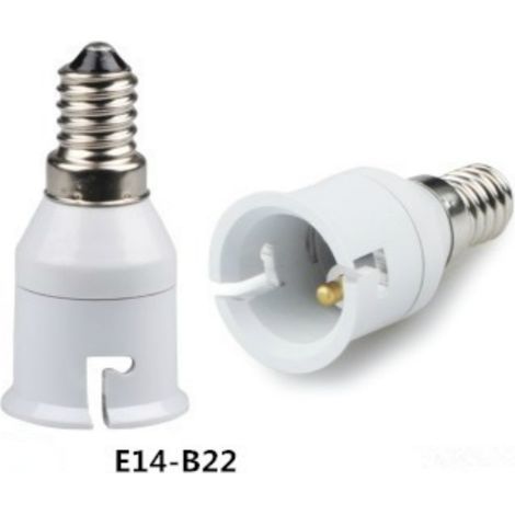 Auf Lager: Lampenadapter E14 auf B22, kleines Schraubgewinde auf Bajonettanschluss, mit Alterungsprüfband und CE-Kennzeichnung. (1/5)