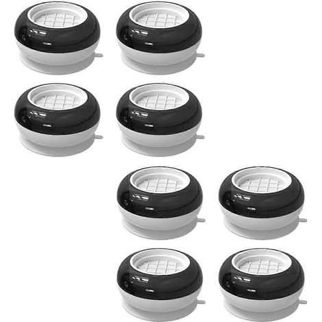 Lot de 8 tapis de fixation pour appareils de buanderie, accessoire pour la maison et les dortoirs, blanc. (1/5)