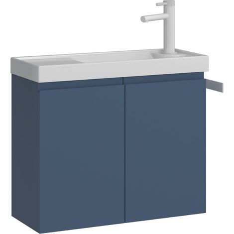 Meuble Vasque "Ferla 60" - 60 x 22 x 50 cm - Petrol Blue (1/3)