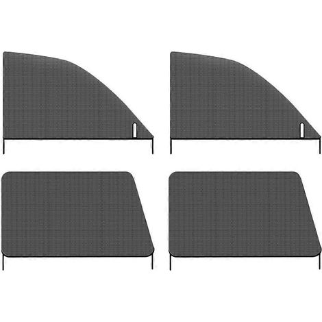 Pare-soleil de voiture, store occultant anti-insectes, 1 ensemble en maille noire (1/5)