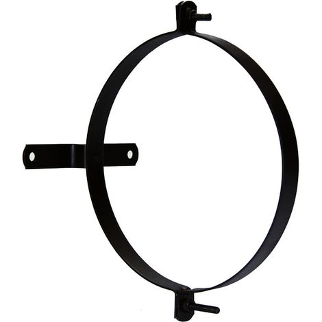 Collier de serrage pour tube de poêle vitrifié avec support 200 mm. (2 pièces)