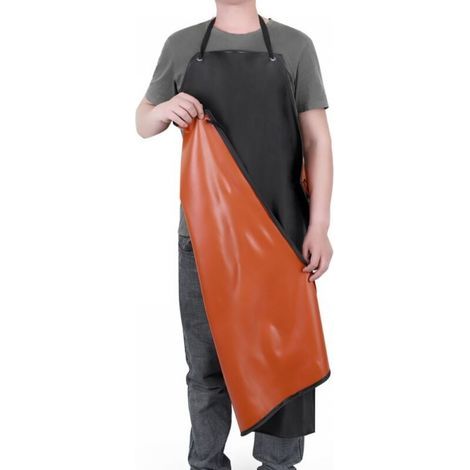Tablier de Travail Mince PVC Poids léger Imperméable Tablier Tablier de jardin d'Abattoir Unisexe Tablier d'Usine Résistant à l'Huile l'Eau (1/4)