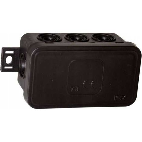 038-05 Scatola di montaggio a superficie con 8 ingressi, dimensioni/esterno 80x45x41 mm IP54 nero ViPlast 2827 (1/2)
