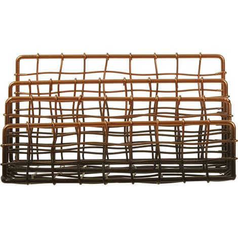 Premier Housewares Two Toned Letter Rack Black And Rose Gold 3 Tiered File And Letter Holder Iron Frame Letter Holder Rack For Stacking Up Letters Newspapers Files (1/4)