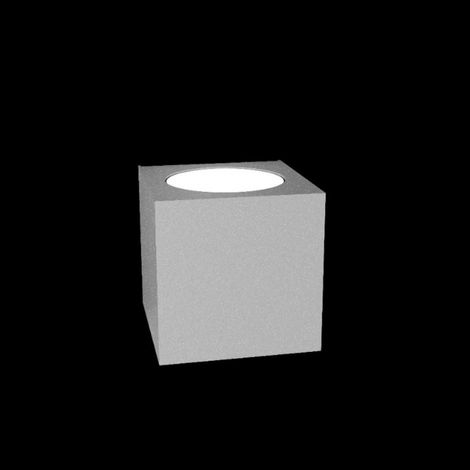 Applique moderno top light plate 1129 ag gx53 led metallo biemissione lampada parete, finitura metallo grigio