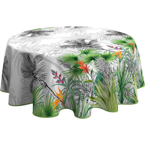 Nappe Anti-taches Fleur de paradis - Ovale 150 x 240 cm (1/3)