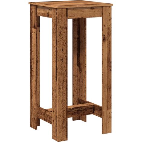 Mesa alta de bar madera de ingeniería envejecida 51x50x103,5 cm vidaXL