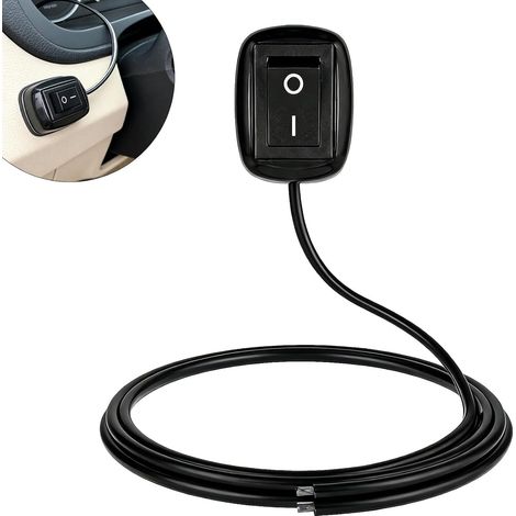 Interrupteur à Bouton Poussoir SPST 12V/10A, Interrupteur en Forme de Goutte d'eau, Interrupteur à Pression pour Phares Antibrouillard, Néons, Bande lumineuse LED (60 cm) (1/5)