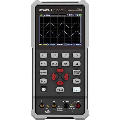 [NEUWERTIG] B-Ware Voltcraft Dso 2072 H Hand Oszilloskop Scope Meter 70 M Hz 2 Kanal 250 M Sa/S 8 514 (1/2)