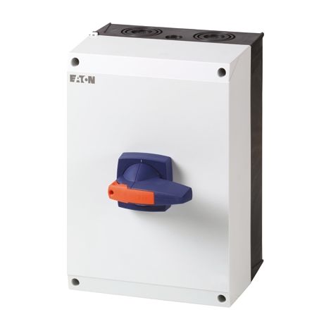 Inter. 3P+N monté sur coffret CI-K cadenassable poignée bleu 000172789 EATON DMM-160/3N/I5/P-B