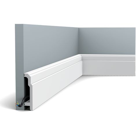 Orac – Plinthe pvc SX155 – Longueur 200 cm – Hauteur 10,8 cm – Largeur 2,5 cm – Flexible pour murs courbes