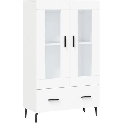 Aparador cómoda cómoda armario mueble organizador cocina salón salón alto 69,5 x 31 x 115 cm madera contrachapada blanco 020032492