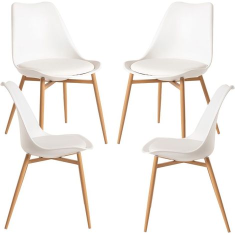Packs Sillas Comedor - Pack 4 Sillas Raler - Blanco (1/5)