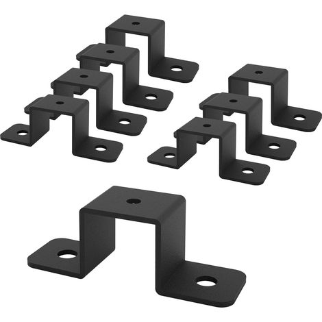 Collier de serrage carré, support de connecteur en forme de U, connecteur de jambe de force en forme de U, support de fixation murale adapté pour tuyaux d'eau, balustrades de balcon (1/5)