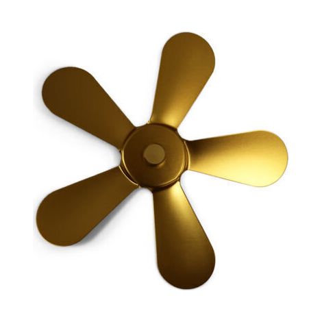 Pales de ventilateur pour four, 5 pales, alliage d'aluminium, améliore la circulation de l'air chaud, large compatibilité, installation facile pour cheminée (or) (1/5)
