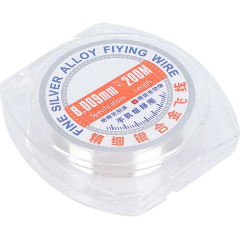 Fil de soudure argent fin 0,007mm/0,009mm, 200m, pour réparation de points de cassure sur carte mère CPU, soudure précise par empreintes digitales et restauration de joints de soudure. (1/5)