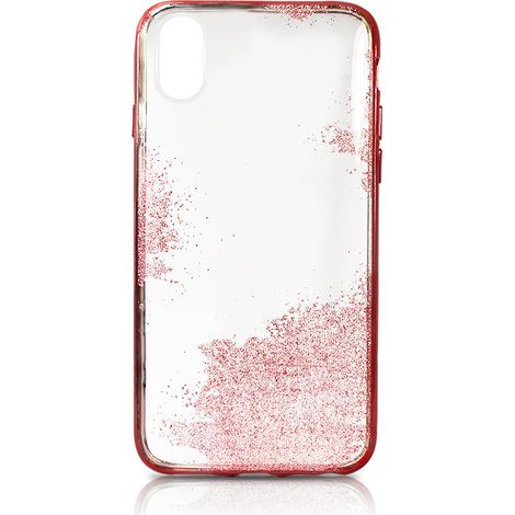 Coque Glam Chic souple paillettes pour iPhone X/XS - rose (1/3)