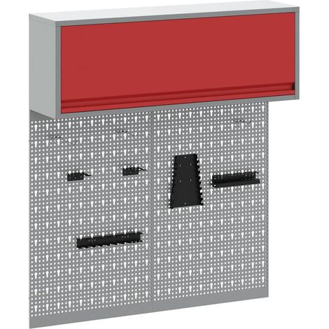 Maison Exclusive - Set di armadi per attrezzi con lo scaffale 3 pcs Rosso
