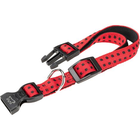 Ferplast CRICKET C Collare in nylon per cani in varie misure e colori.. Variante C15/40 - Misure: A: 27-40 cm B: 15 mm - Rosso