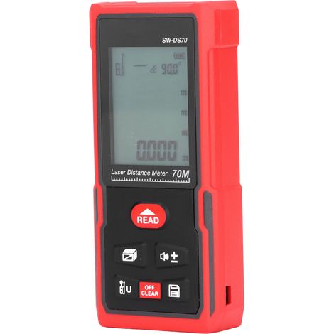 Règle de mesure infrarouge SW-DS70 et télémètre laser haute précision pour distance, surface et volume (livré sans pile) (1/5)