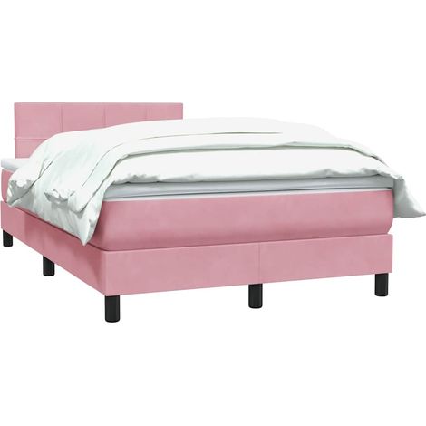 Boxspringbett mit Matratze Rosa 120x220 cm Samt vidaXL (1/5)
