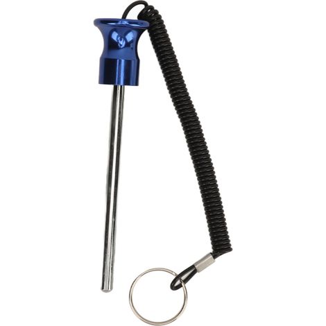 Goupille magnétique 8x125mm pour machine de musculation avec corde de traction et sélecteur de poids pour accessoires d'entraînement de force (bleu). (1/5)