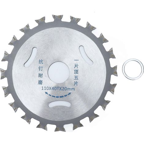 40T Hartmetall-Kreissägeblatt, doppelseitig, mit Dichtung, 110 mm x 20 mm