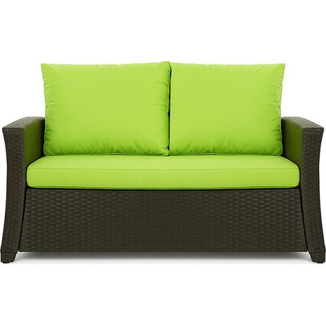 Coussins de canapé meubles de jardin en résine tressée Citron, Coussins balançoire d'extérieur 120x60x50cm Coussin de banc extérieur -Mix (1/5)