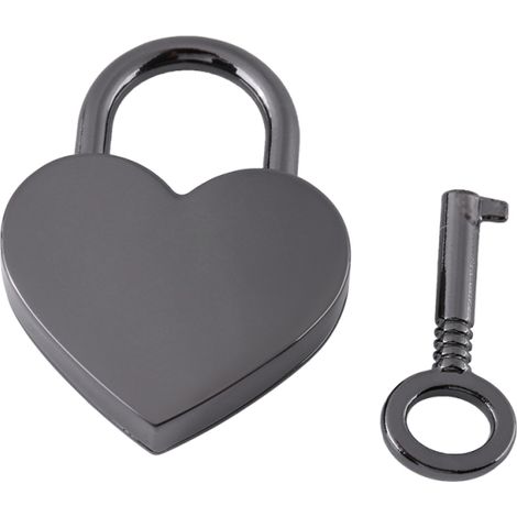 Mini candado en forma de corazón, para bolsos y agendas, llaves incluidas.