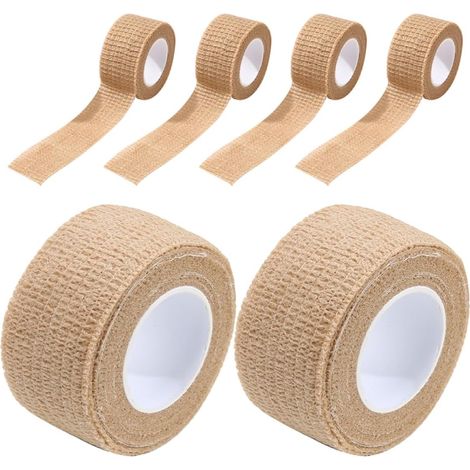 Lot de 6 Rouleaux de Ruban Adhésif Auto-adhésif Antidérapant pour Pieds de Meubles 2,5 Cm Couleur Chair, Film Adhésif Protecteur Silencieux Multi-usages pour Protection Sol (1/5)