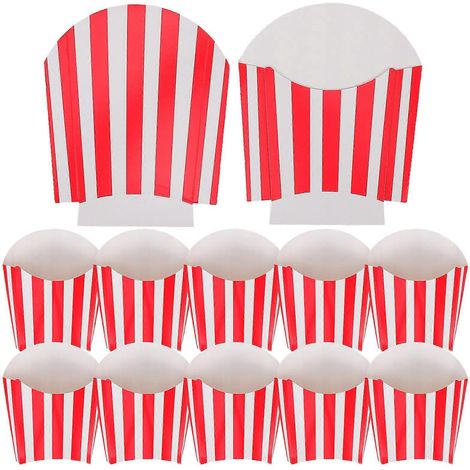 50 boîtes à popcorn, porte-frites, contenant à bonbons et à snacks pour soirées cinéma-13.00X11.00X4.50CM