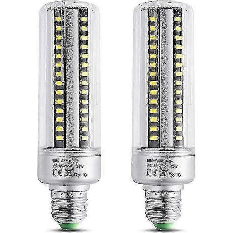Ampoule LED E27 25W blanc chaud 3000K, haute luminosité 2500LM, équivalent halogène 200W, non dimmable, ampoule LED E27 type maïs pour plafond (1/5)