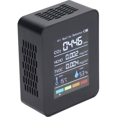 Détecteur CO2 infrarouge, moniteur de qualité d'air avec mesure température et humidité, pour maison, plantation, jardin intérieur (1/5)